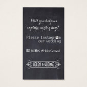 Instagramモダンハッシュタグの結婚タイポグラフィ (裏面)