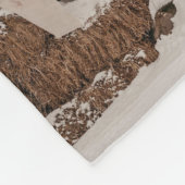 Instagramモダンファミリーフォトコラージュモノグラムの フリースブランケット (角)