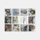 Instagramモダンファミリーフォトコラージュ母の日 フリースブランケット (正面(横))