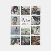 Instagramモダンファミリーフォトコラージュ母の日 フリースブランケット (正面)