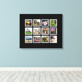 Instagramモダンフォトアートコラージュ キャンバスプリント (インサイチュ (ウッドフロア))