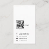 Instagramモダンフォトコラージュブラックビジネスカード 名刺 (裏面)