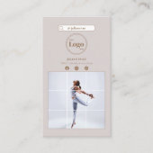 Instagramモダンフォトベージュエレガント名刺 名刺 (正面)