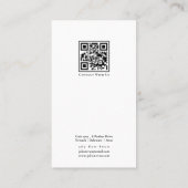 Instagramモダンフォトホワイトビジネスカード 名刺 (裏面)