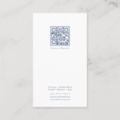 Instagramモダンブルーミニマルフォト 名刺 (裏面)