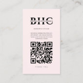 Instagramモダンヘアスタイリストヘアヘアサロンピンク 名刺 (裏面)