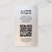 Instagramモダンメイクアップアーティストシルバー金ゴールド 名刺 (裏面)