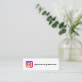 Instagramユーザーソーシャルメディアインフルエンサーシンプル スキニー名刺 (スタンド正面)