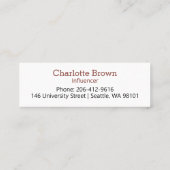 Instagramユーザー名モダンが黒 スキニー名刺 (裏面)