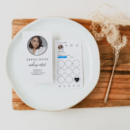 InstagramライトテーマQRコードロイヤリティパンチカード 名刺