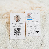 InstagramライトテーマQRコードロイヤリティパンチカード 名刺