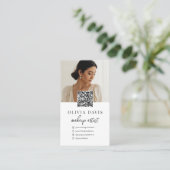 InstagramライトテーマQRコードロイヤリティパンチカード 名刺 (スタンド正面)