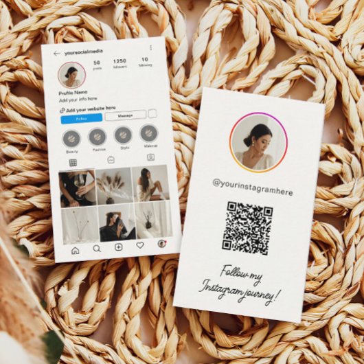 InstagramライトテーマQRコード7フォトソーシャルメディア 名刺