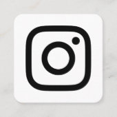 Instagramロゴソーシャルメディアの白黒のプロモーション コーリングカード (正面)