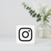 Instagramロゴソーシャルメディアの白黒のプロモーション コーリングカード (スタンド正面)