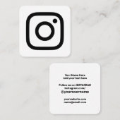 Instagramロゴソーシャルメディアの白黒のプロモーション コーリングカード (正面/裏面)