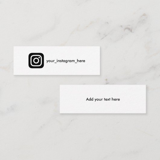 Instagramロゴソーシャルメディアシンプル白モダン色 コーリングカード (正面/裏面)