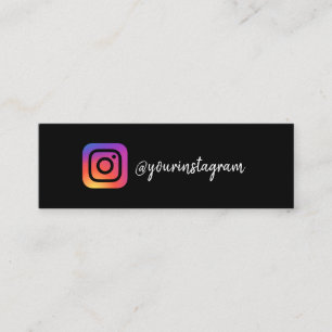 Instagramロゴソーシャルメディアモダントレンディースクリプト コーリングカード