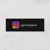 Instagramロゴソーシャルメディアモダントレンディースクリプト コーリングカード (正面)