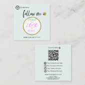 *~* INSTAGRAMロゴ絵文字QRコードソーシャルメディア  スクエア名刺 (正面/裏面)