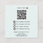 *~* INSTAGRAMロゴ絵文字QRコードソーシャルメディア  スクエア名刺 (裏面)