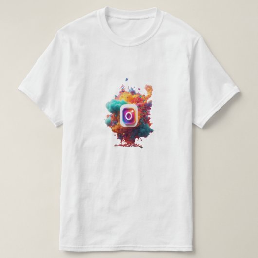 instagramロゴ美しいカラフルトルネード tシャツ (デザイン正面)