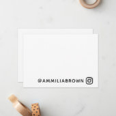 Instagramロゴ | カスタムユーザー名ブランディングデザイン ノートカード (正面/裏面インサイチュ)