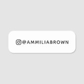 Instagramロゴ | カスタムIG名の表示 名札 (正面)