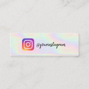 InstagramロゴSNSホログラフィックスクリプト コーリングカード