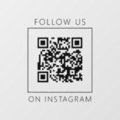 Instagram上のミニマル後を追スQRコード ウィンドウサイン (シート)