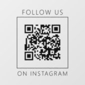 Instagram上のミニマル後を追スQRコード ウィンドウサイン (シート)