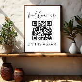 Instagram上のミニマル後を追スQRコード ポスター