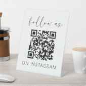 Instagram上のミニマル後を追スQRコード 台座サイン (インサイチュ)
