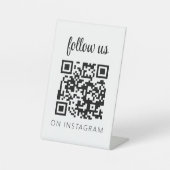 Instagram上のミニマル後を追スQRコード 台座サイン (正面)