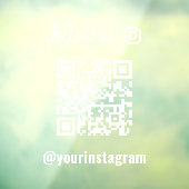 Instagram上のミニマル後を追リストホワイトQRコード ウィンドウサイン (シート3)