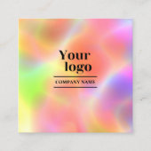 Instagram上後を追のホロフィックエステティシャン スクエア名刺 (正面)