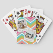 Instagram写真のコラージュとシェフカラフルロン トランプ (裏面)