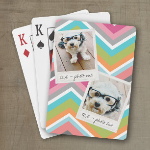 Instagram写真のコラージュとシェフカラフルロン トランプ