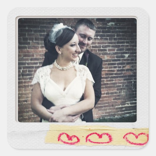 instagram写真シール スクエアシール (正面)