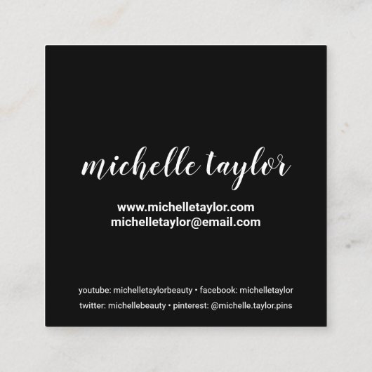 Instagram写真トレンディーソーシャルメディアブモダンラック コーリングカード (裏面)