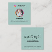 Instagram写真トレンディーソーシャルメディアモダンティール(緑がかった色) コーリングカード (正面/裏面)