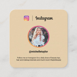 Instagram写真トレンディーソーシャルメディアモダン黄色 コーリングカード