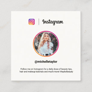 Instagram写真トレンディーソーシャルメディア茶色いかだ コーリングカード