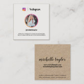 Instagram写真トレンディーソーシャルメディア茶色いかだ コーリングカード (正面/裏面)