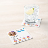 Instagram写真トレンディーソーシャルメディモダンア スクエアペーパーコースター (インサイチュ)