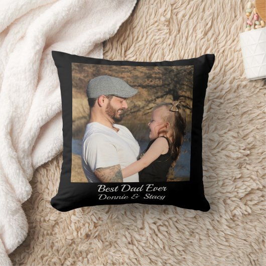 Instagram写真引用文名の追加最高のパパEver クッション (ブランケット)