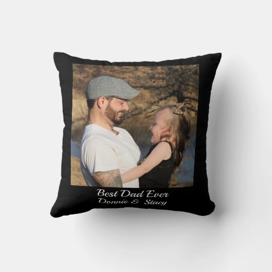 Instagram写真引用文名の追加最高のパパEver クッション (裏面)