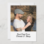 Instagram写真引用文名の追加最高のパパEver Card 招待状 (正面)