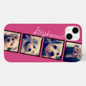 Instagram写真表示 – 4枚の写真ピンクの名前 Case-Mate iPhoneケース (裏面 (横))