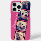 Instagram写真表示 – 4枚の写真ピンクの名前 Case-Mate iPhoneケース (裏面)